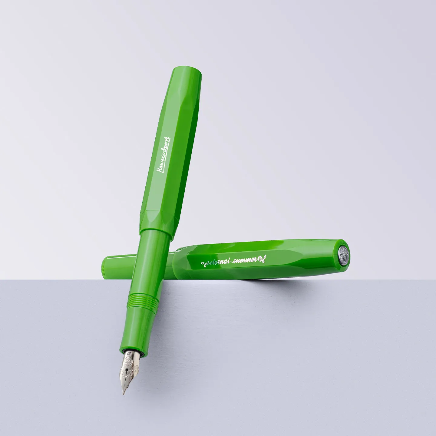 kaweco-sport-fountain-pen-summer-limited-glossy-green-pocket-size-iridium-nib-ef-f-ink-cartridge-converter-dual-use-portable