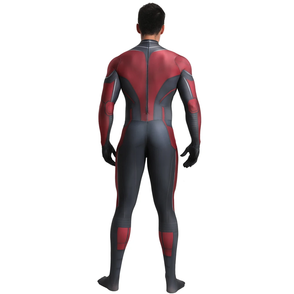 Super-herói Cosplay Traje de Homem-Formiga, Bodysuits Spandex, Roupas de Halloween, Impresso 3D, Zentai Suit