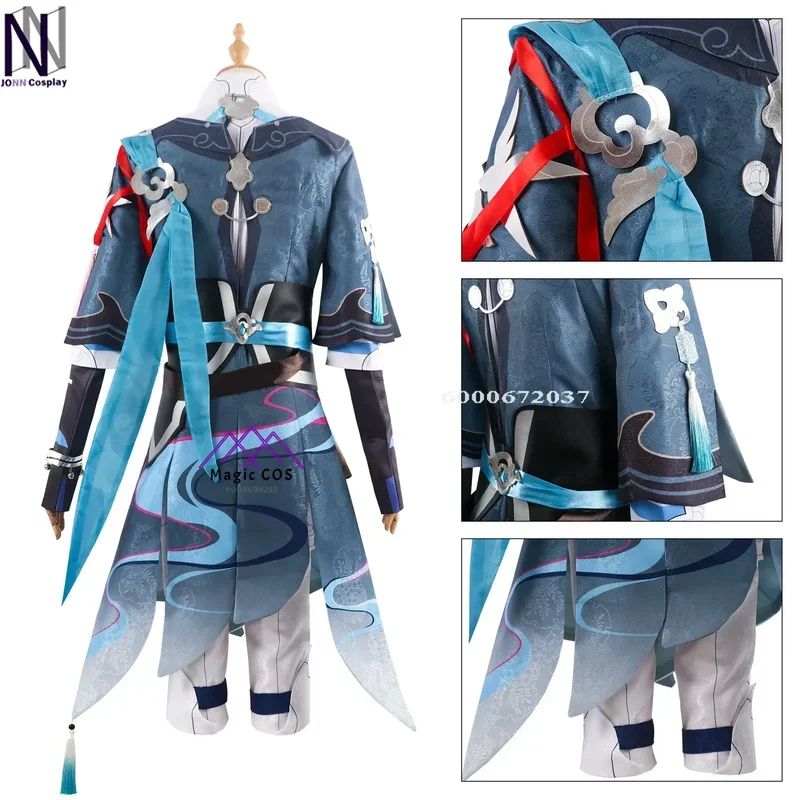 EE01 Honkai Star Rail Game Yanqing Cosplay Costume Full Set Wig Anime Outfit Cosplay for Men Full Suit Halloween Love Live C&0Ww