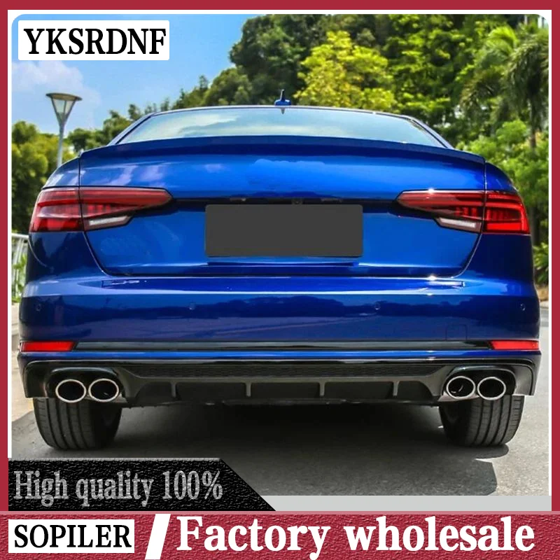 Tylny zderzak ABS Dyfuzor Spoielr Wydech do Audi A4 B9 S4 Sline 2016-2019 Stylizacja samochodu