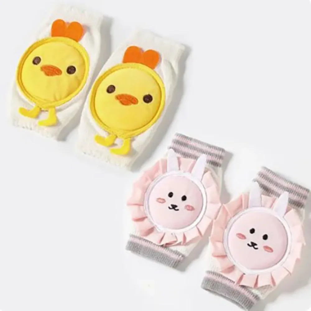 Cotton Fabric Cute Cartoon Baby Knee Pad Wear Resistant Fall Prevention Kids Safety Crawling Elbow Cushion Easy To Wash and Dry