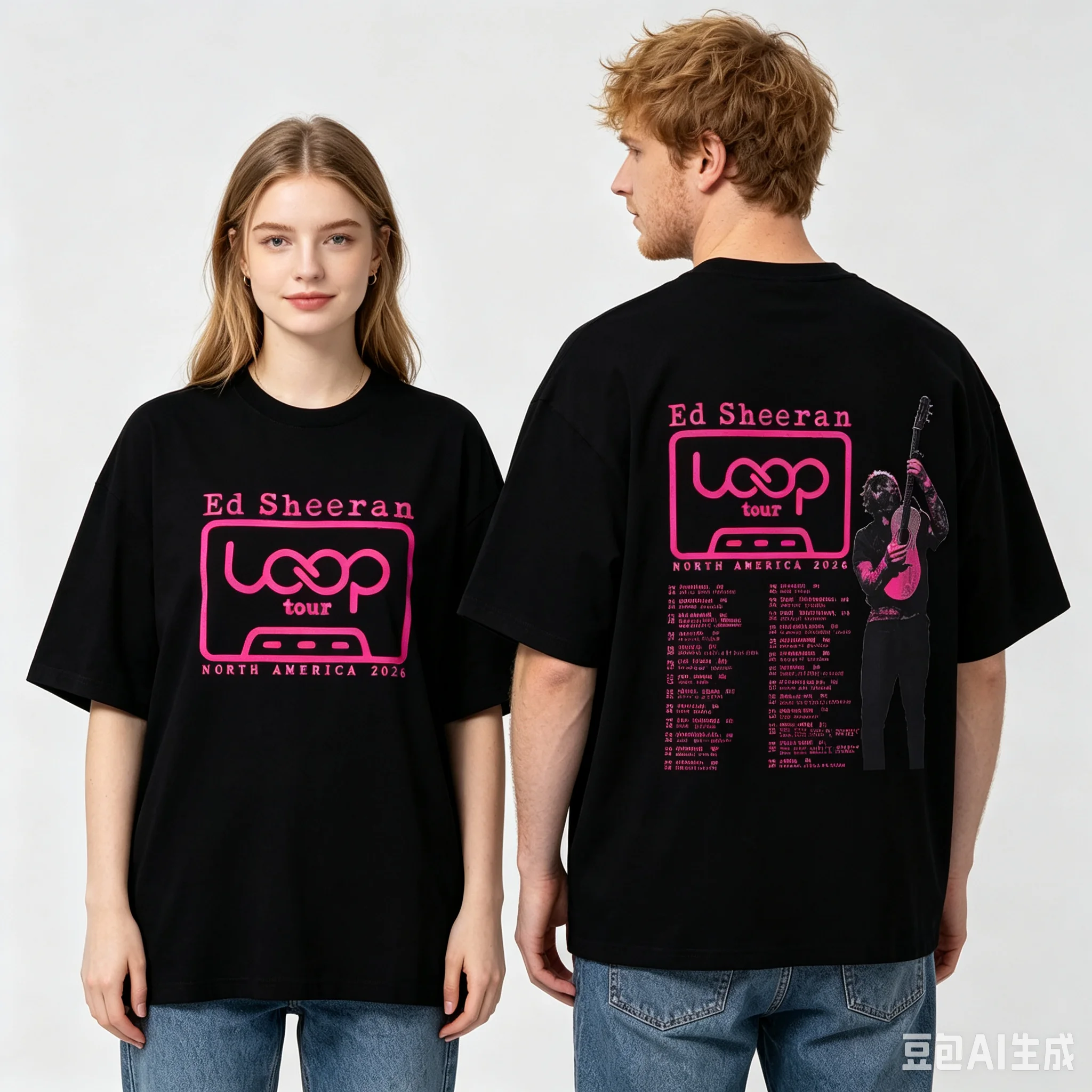 Ed Sheeran 2026 LOOP Tour New Style Tee Summer Singer's Same Style Tee-shirt Korean Style High Quality 100%Cotton Camisetas