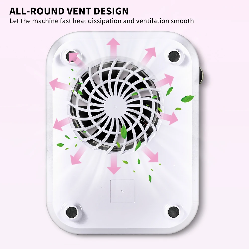 مكنسة تجميع غبار الأظافر القابلة للتعديل بقدرة 80 وات مع ماكينة تنظيف غبار الأظافر منخفضة الضوضاء لصالونات التجميل المنزلية #5