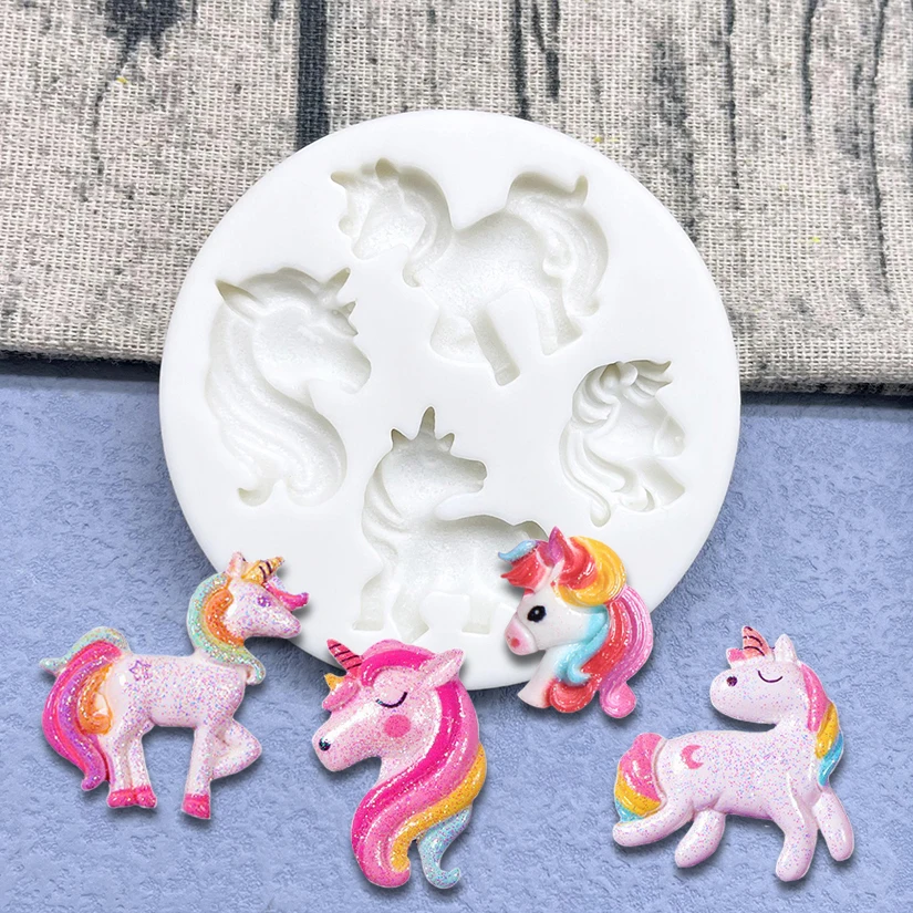 Unicorn Silicone Sugarcraft Mold Chocolate Cupcake Baking Fondant Cake Decorating Tools