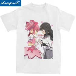 Camiseta de Puella Magi Madoka Magica para hombre y mujer, camisa divertida de algodón con cuello redondo, ropa de manga corta de talla grande