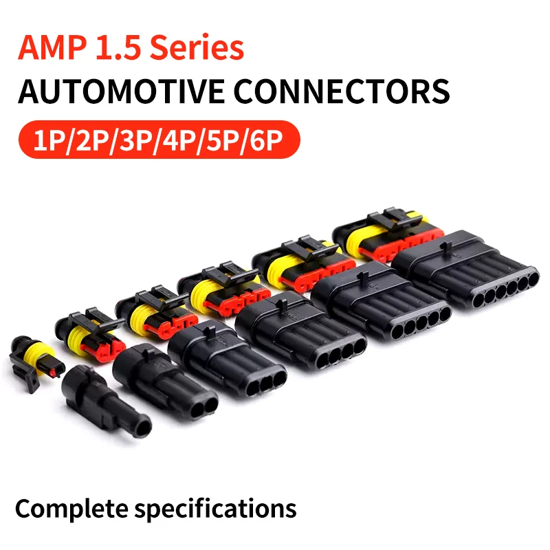 10 jeux de connecteurs étanches-1/2/3/4/5/6 broches, 12A, IP68, pour fil électrique automobile, camion/voiture
