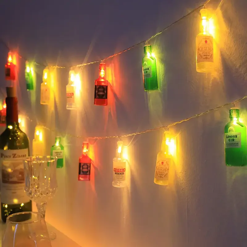10/20/40 LED-Flaschen in Form einer Lichterkette, Party-Bar-Dekoration, Lichter, Batterie, USB-betrieben, Terrasse, Zuhause, Hochzeit, Urlaubsdekoration – Detail 2
