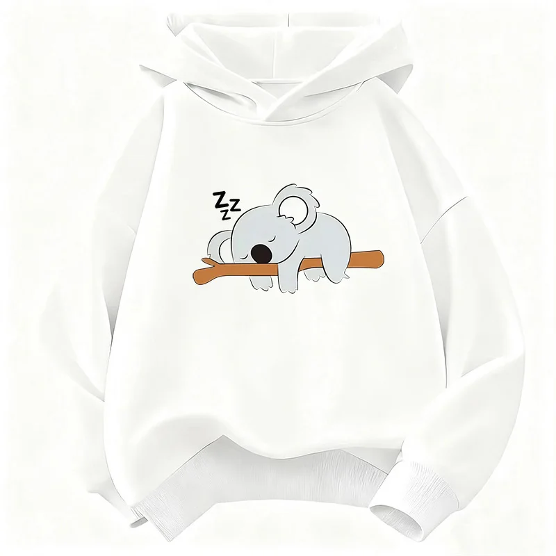 Kawaii Sloth Grafik-Hoodie für Kinder, Kinder-Sweatshirt, Kapuzenpullover für Jungen und Mädchen, Cartoon Kawaii Casual Hoodies