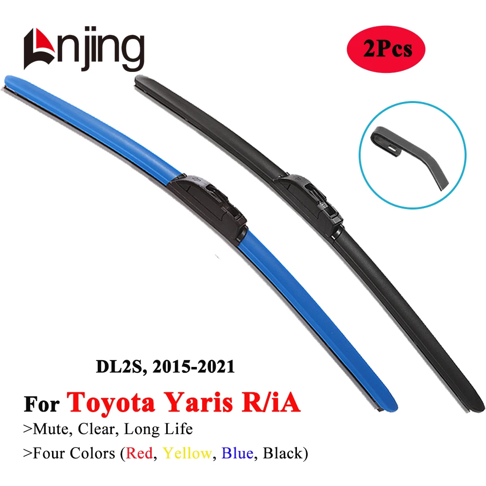 LNJING Colorful Wiper Blades For Toyota Yaris R iA DL2S Sedan 2015 2016 2017 2018 2019 2020 2021 Car Exterior Replacement Parts