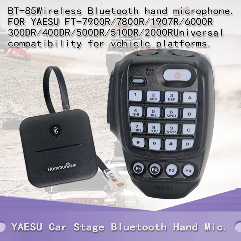 

For YAESU FT7900 FTM-300DR 6000R 510DR 150DR 200DR 400DR Radio Micphone BT-85 Bluetooth Radio Wireless Mic Microphone Handheld