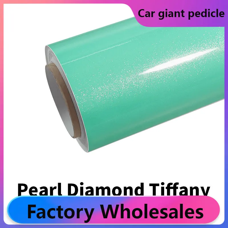 

ZHUAIYA Pearl Diamond & Glitter Tiffany Vinyl Wrap film wrapping film bright 152*18m quality Warranty covering film voiture