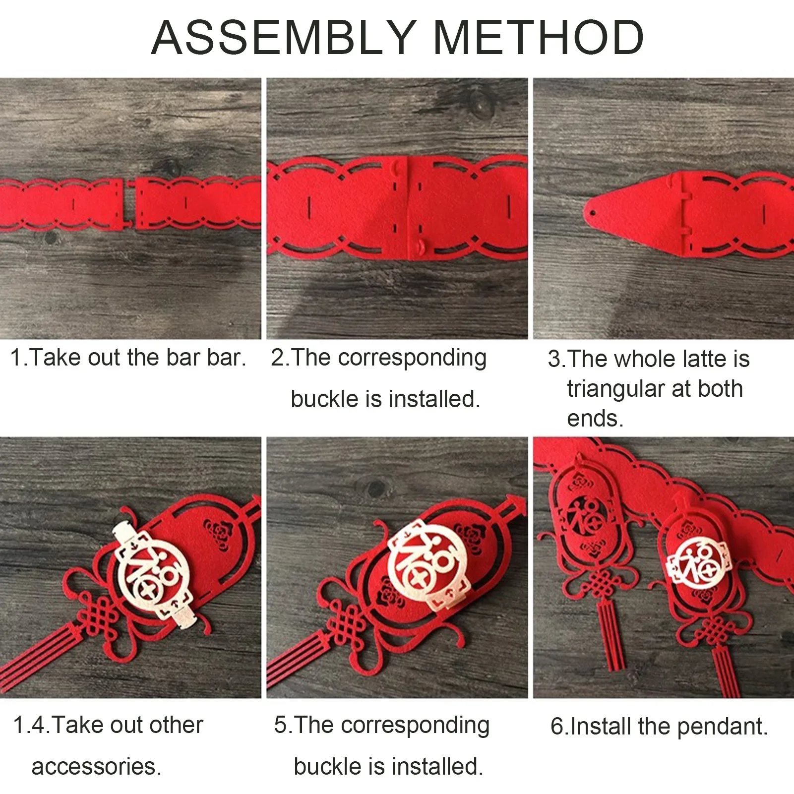 Capodanno cinese Lucky Fu Nappa che tira la bandiera Flanella Festival di primavera cinese Capodanno Ornamenti pendenti con ciondolo rosso
