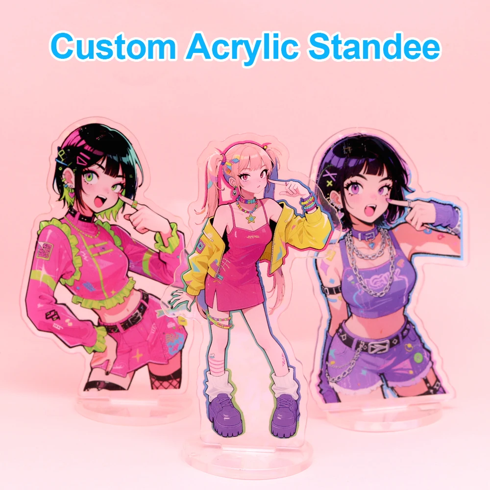 مخصص الخاص بك Standee أنيمي الشكل واضح الاكريليك الكرتون نموذج لوحة زخارف مكتب الصورة الدائمة علامة المفاتيح حامل للهدايا المشجعين