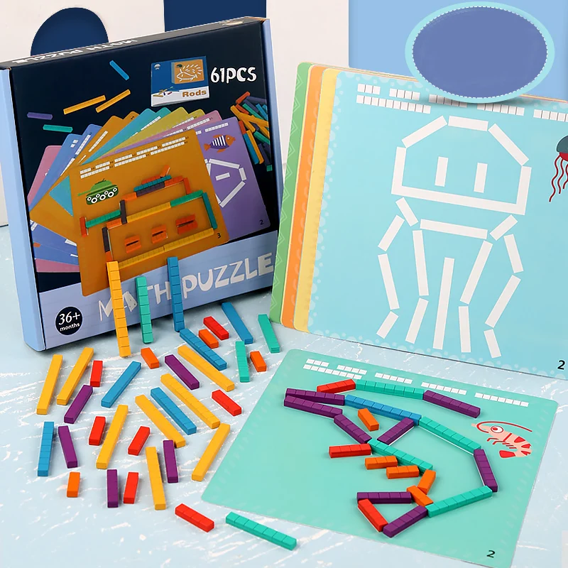 Wooden Arithmetic Matching Puzzle Block Mathematics Logical Thinking Observation Imagination Children Early Educational Toys DDJ