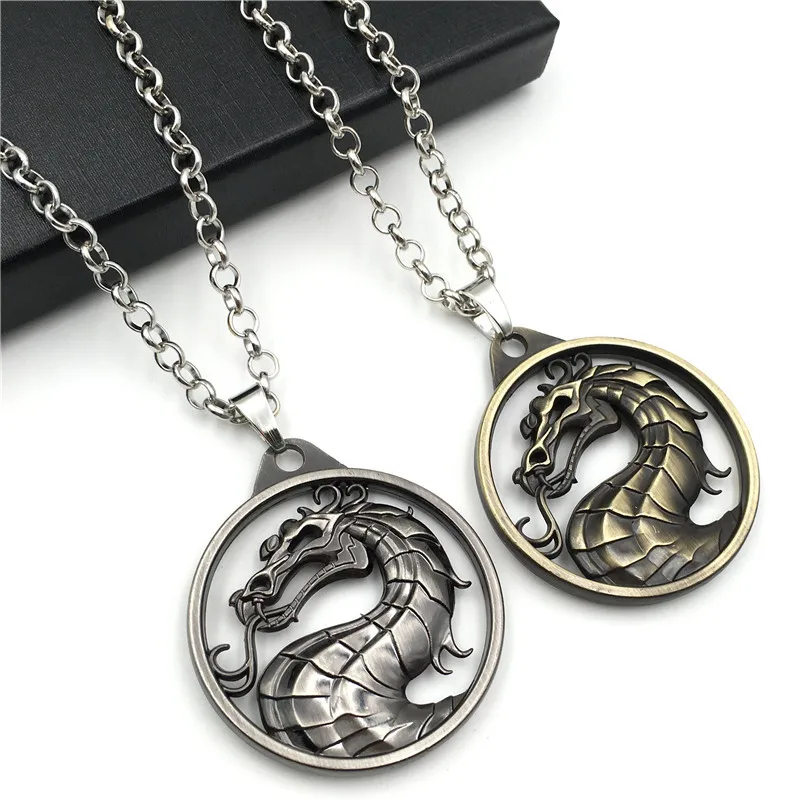 Mortal Kombat Keychain Fighting Game Dragon Jane Empire Pendant Vintage Metal Car Keyring llaveros Souvenir Jewelry Gift