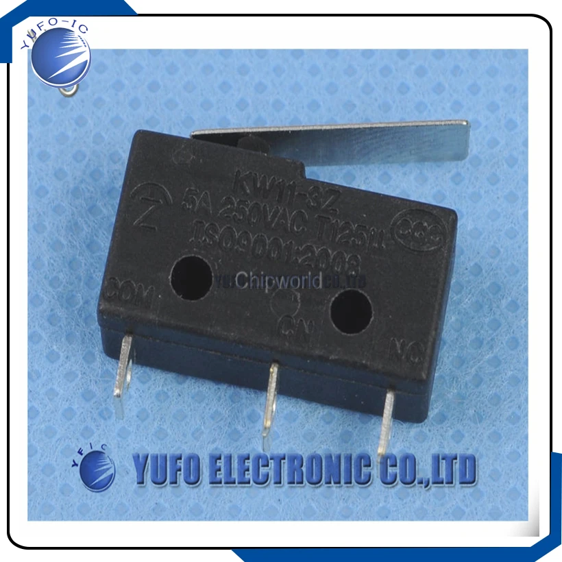 Frete grátis um lote 10 peças interruptor tático KW11-3Z 5A 250V microinterruptor 3PIN JL024 3 pinos 3Z KW11