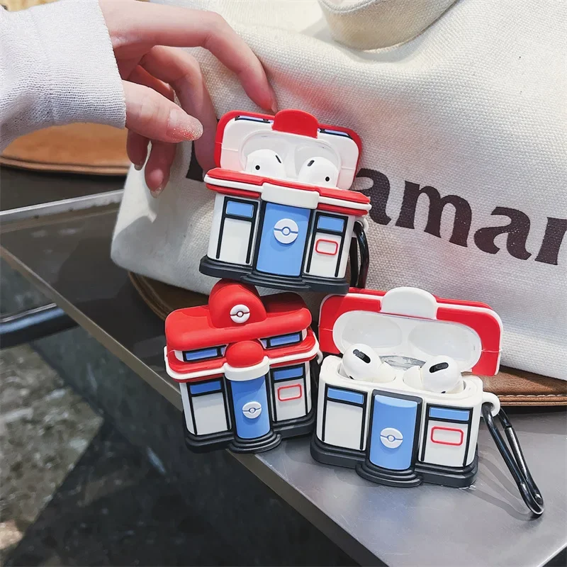 �y�Z�[�����z�s�J�`���E �|�P�����{�[�� �V�^ AirPods 4 3 2 1 �P�[�X �N���G�C�e�B�u �C���z���P�[�X AirPods Pro 1 2 3�Ή� ���敗 �V���R���� �\�t�g 3D �J�o�[