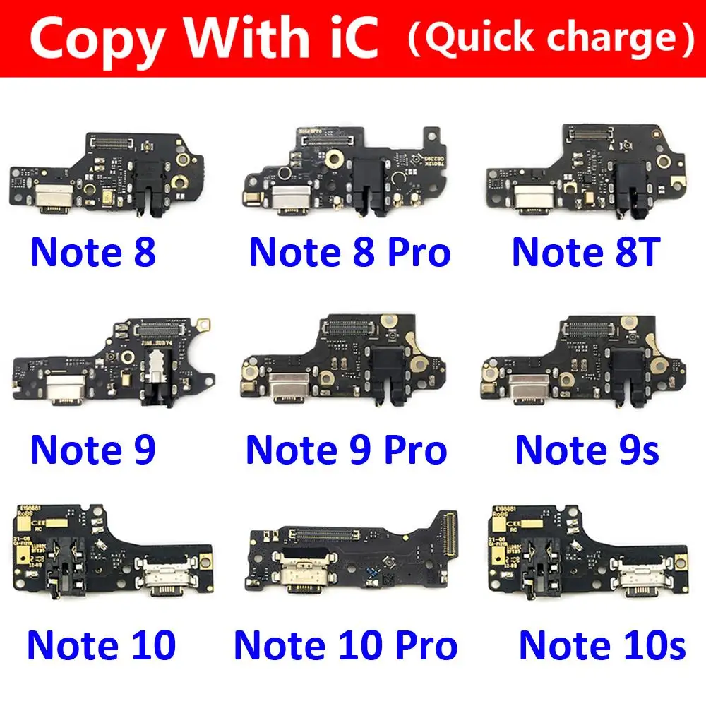 20PCS Lots USB Charger Charging Board Dock Port Connector Flex Cable For Xiaomi Redmi Note 7 8 8T 9S 9 10 10s 11 11E Pro 4G 5G