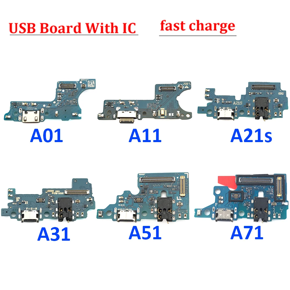 32Pcs USB Charger Port Connector Charging Board Flex Cable For Samsung A10 A20 A30 A50 A01 A11 A21s A31 A51 A10s A20s Wholesale