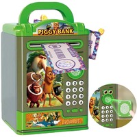 Italian Brainrot Tung Electronic Piggy Bank Anime Safe Coins Cash Saving Money Box Password Counter Code Key Lock Coin Bank ATM