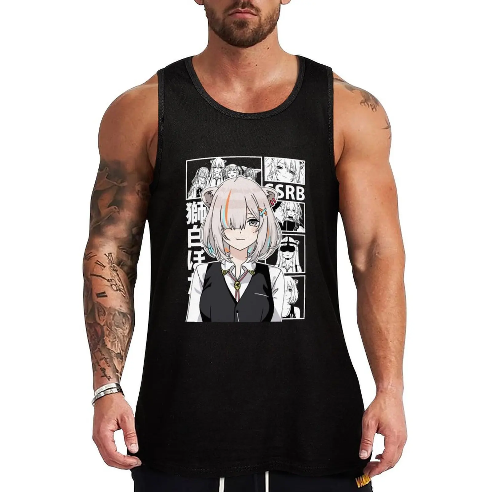 Hololive Shishiro Botan Short Hair Tank Top summer 2025 anime clothes Sportswear for men