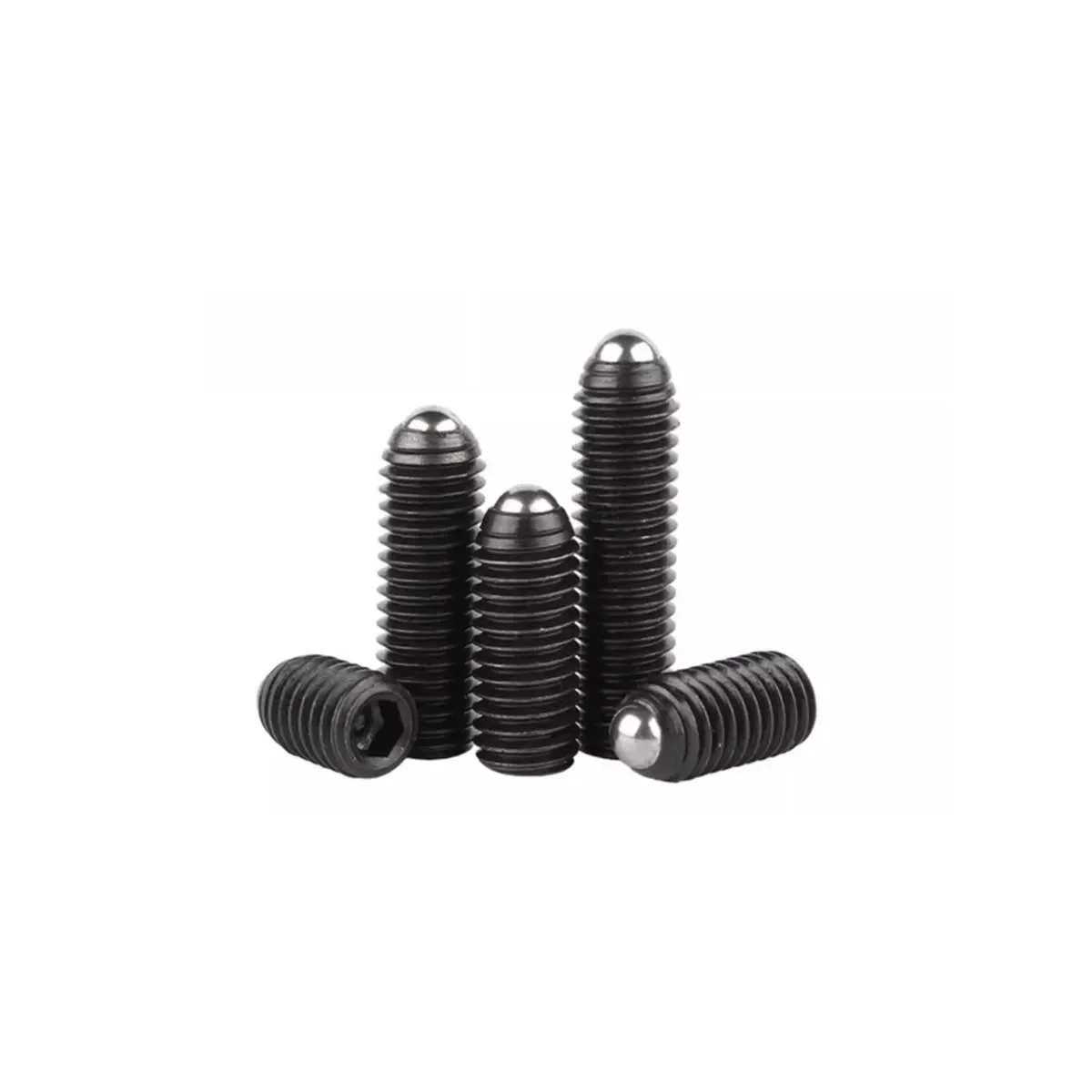 Iron Black Polka Screw Positioning Steel Ball Locking 12.9 Level Spring Plunger image 2