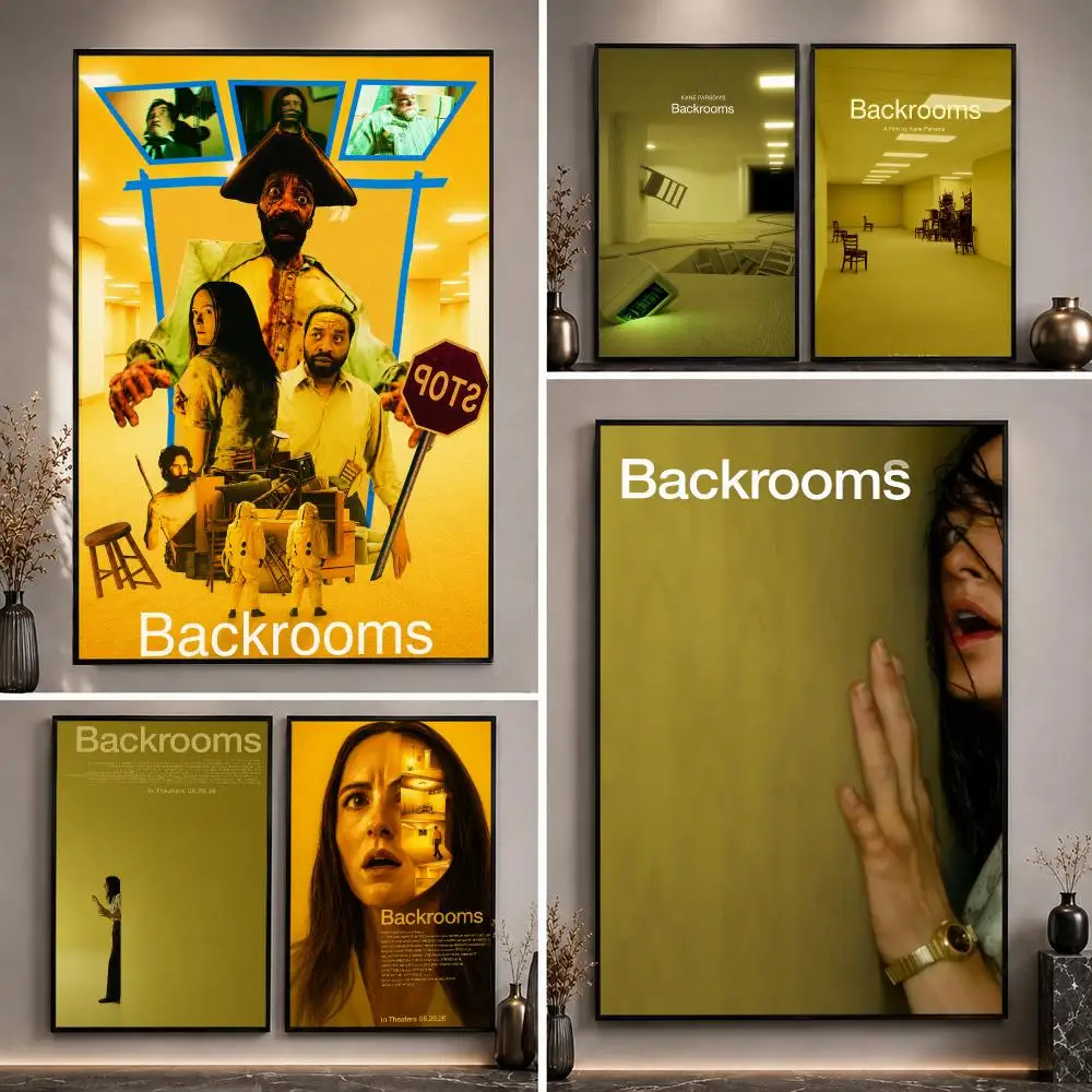 Horror Backrooms Liminal Space Entities Poster HD PP Waterproof Eco-Friendly For Kitchen Bathroom Wall Art Bedroom Home Decor