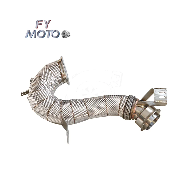 For AMG GT43 GT50 GT53 GLE53 S450 S500 M256 3.0T Downpipe 2017+ with Heat Shield