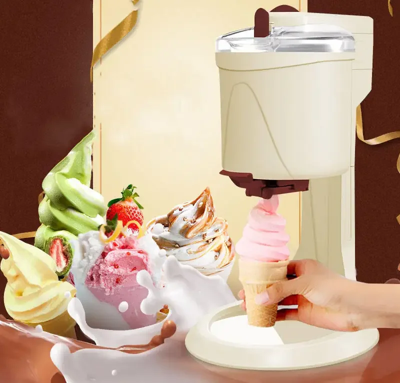 Ice Cream Machine Maker Mini Portable Soft Ice Cream Making Machine Household Portable Blender Simple One Push Operation