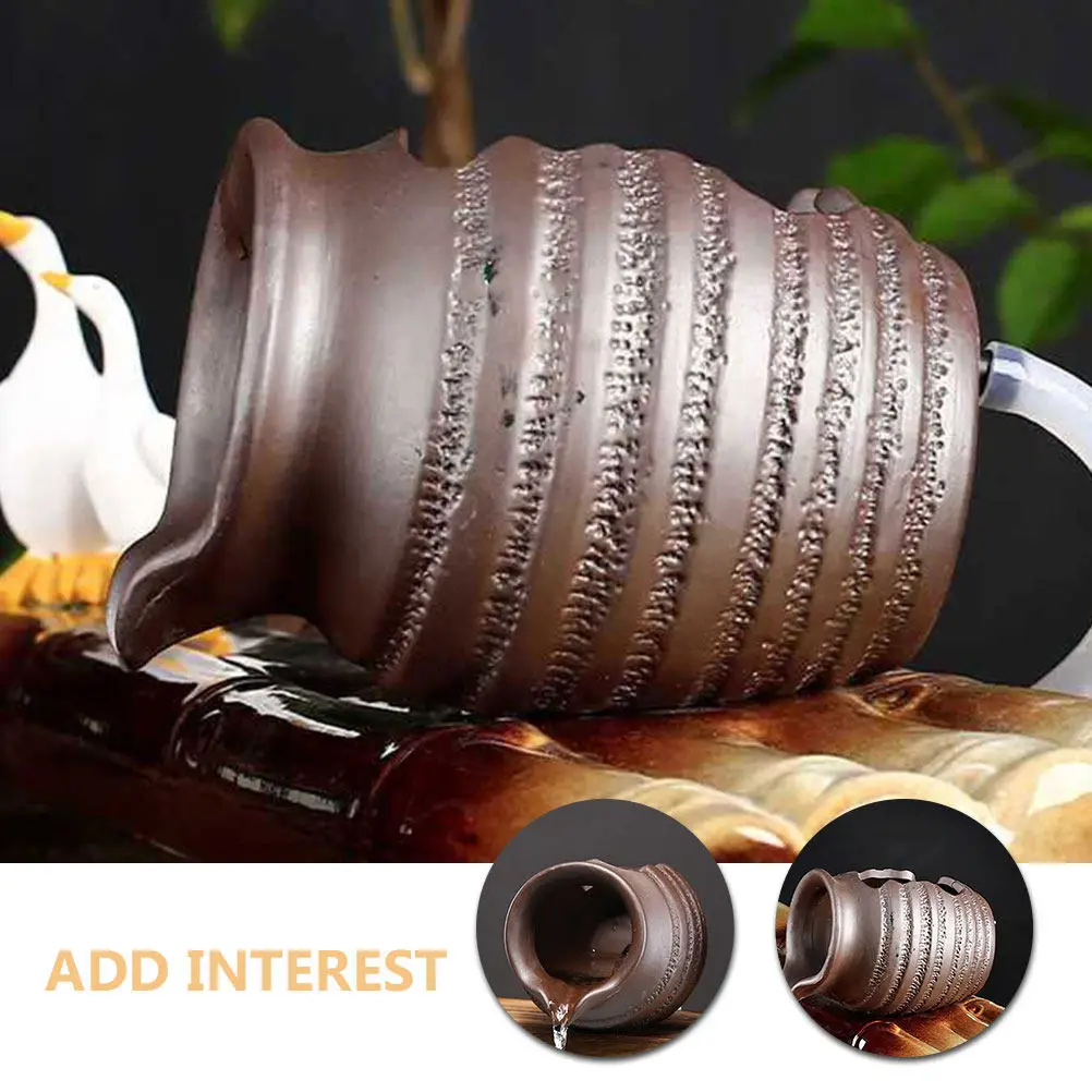 Eco Circulating Ceramic Jar Water Fountain Garden Decorative Waterfall Landscape Fountain Outdoor Indoor Waterfall Jar