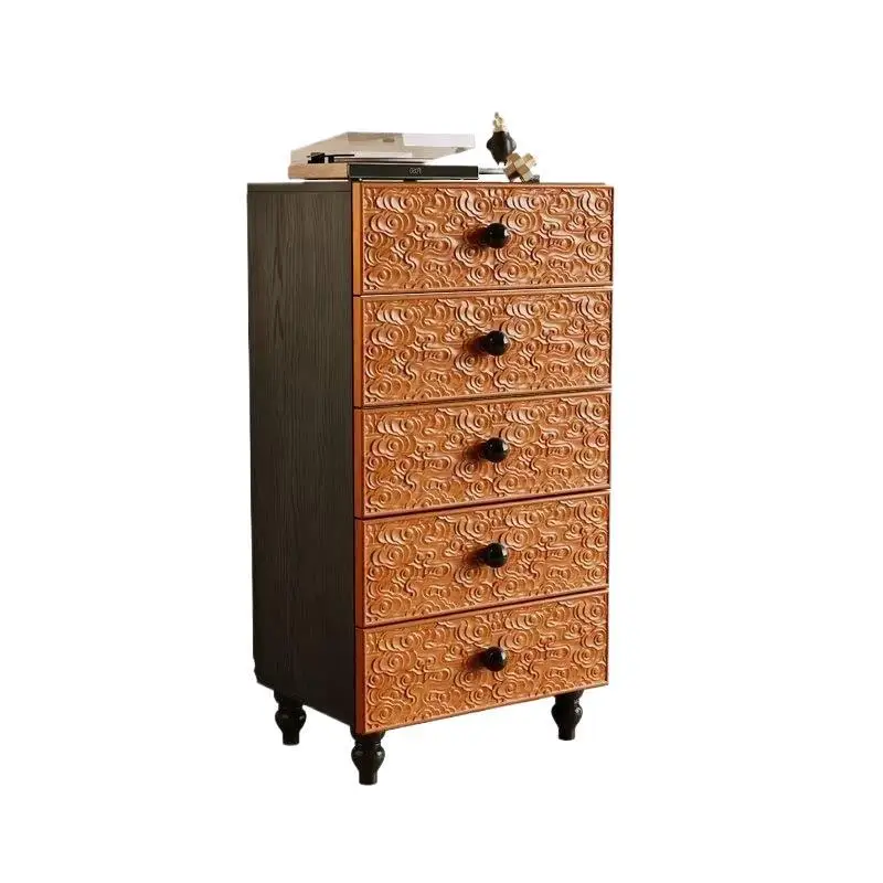

Vintage carved dining side cabinet, locker, large capacity living room
