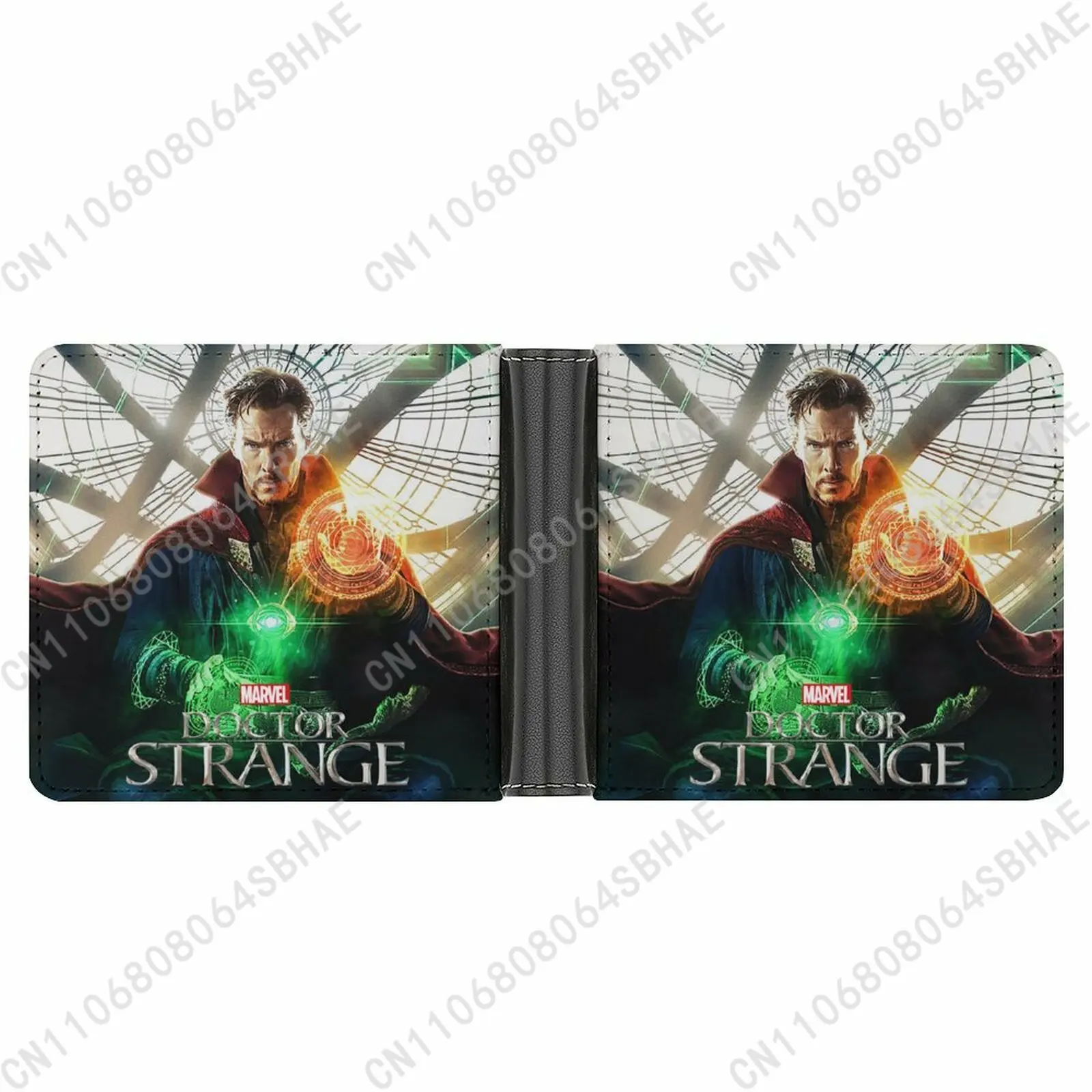

Marvel Doctor Strange Trendy Leather Wallet Teenage Male Woman Slim Credit Card Holder Small Purse Daily Use Cosplay