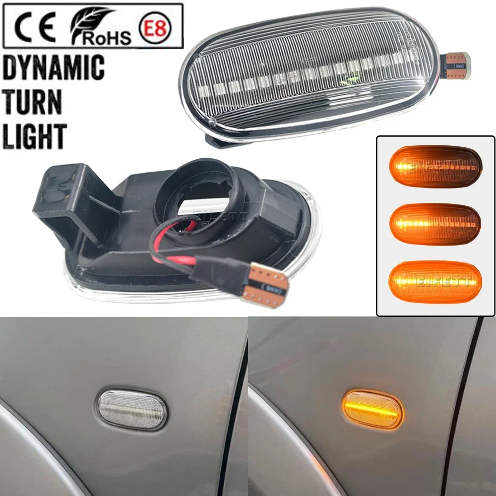 Dynamic LED Lamps For Mitsubishi Triton/L200 Pajero Sport Montero Sport Nativa 2PCS Error Free Side Marker Turn Signal Lights