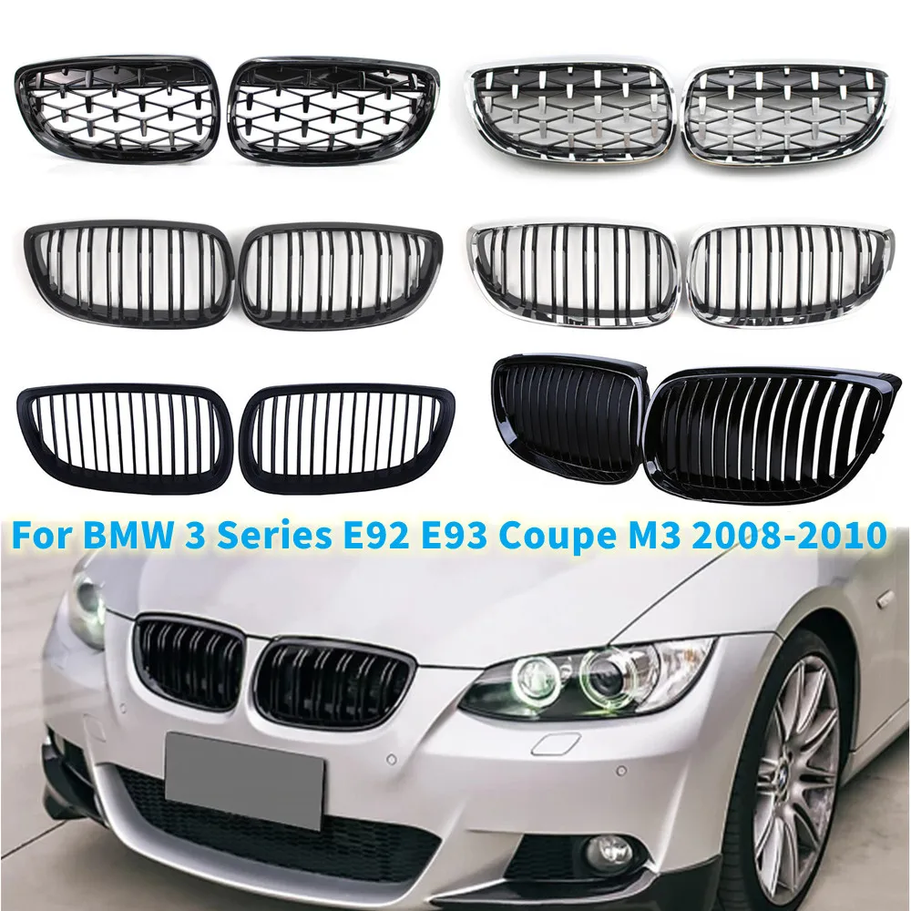 

For BMW 3 Series E92 E93 Coupe M3 2008-2010 Front Hood Kidney Bumper Racing Grille Mesh Grill Car Replacement Accessories