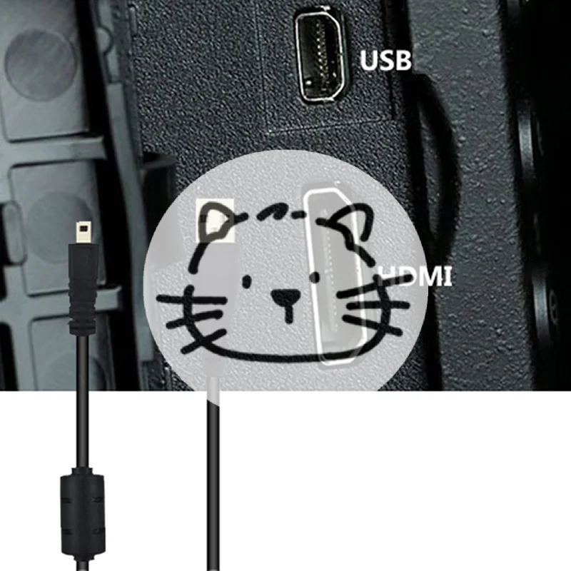 

Новый USB-кабель для передачи данных, синхронизации фото и видео, 8-контактный, 150 см, для Nikon, Olympus, Pentax, Sanyo