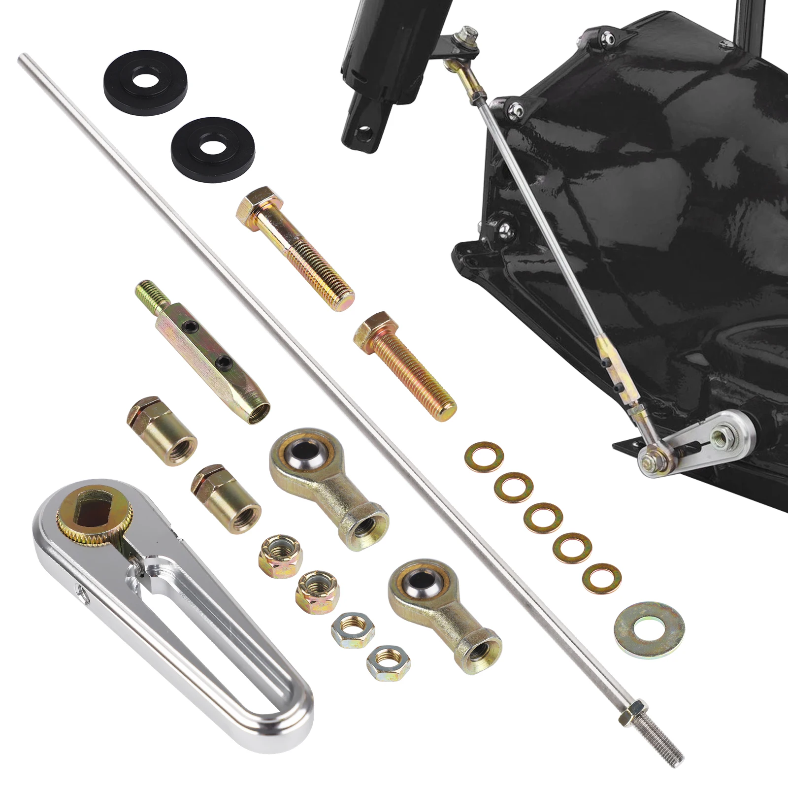 

CNSPEED Adjustable Transmission 21" Column Shift Linkage Kit For Chevrolet Chevy GM TH350 TH400 4L60 4L60E 4L80E ACA-1800 CB5010