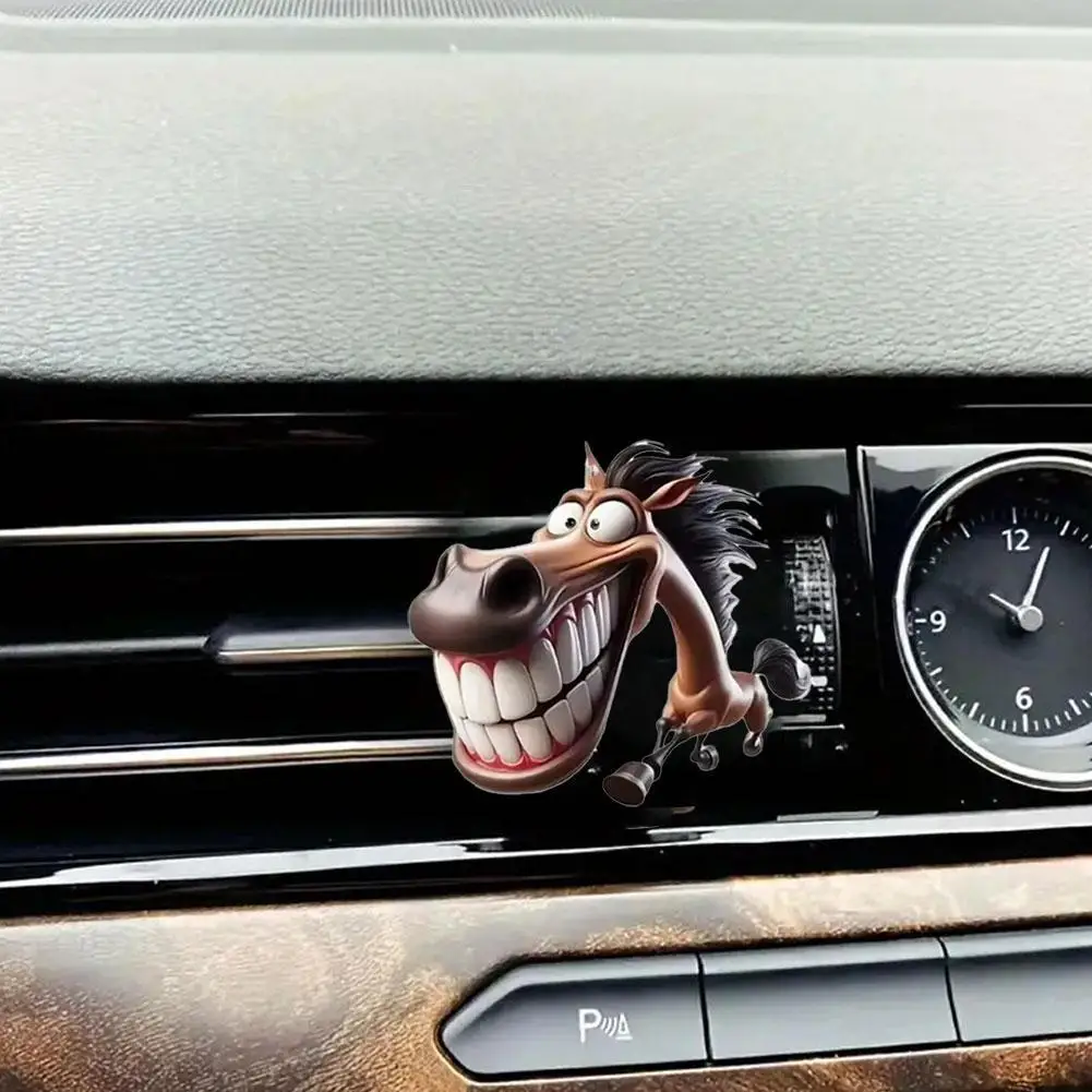 

Большой рот, лошадь, автомобильное вентиляционное отверстие, зажим для ароматерапии, акриловый случайный аромат (океан/колон/жеасмин), украшение интерьера автомобиля