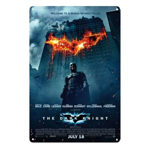 The Dark Knight Movie Metallposter-Blechschild – 20 x 30 cm, Aluminiumplatte