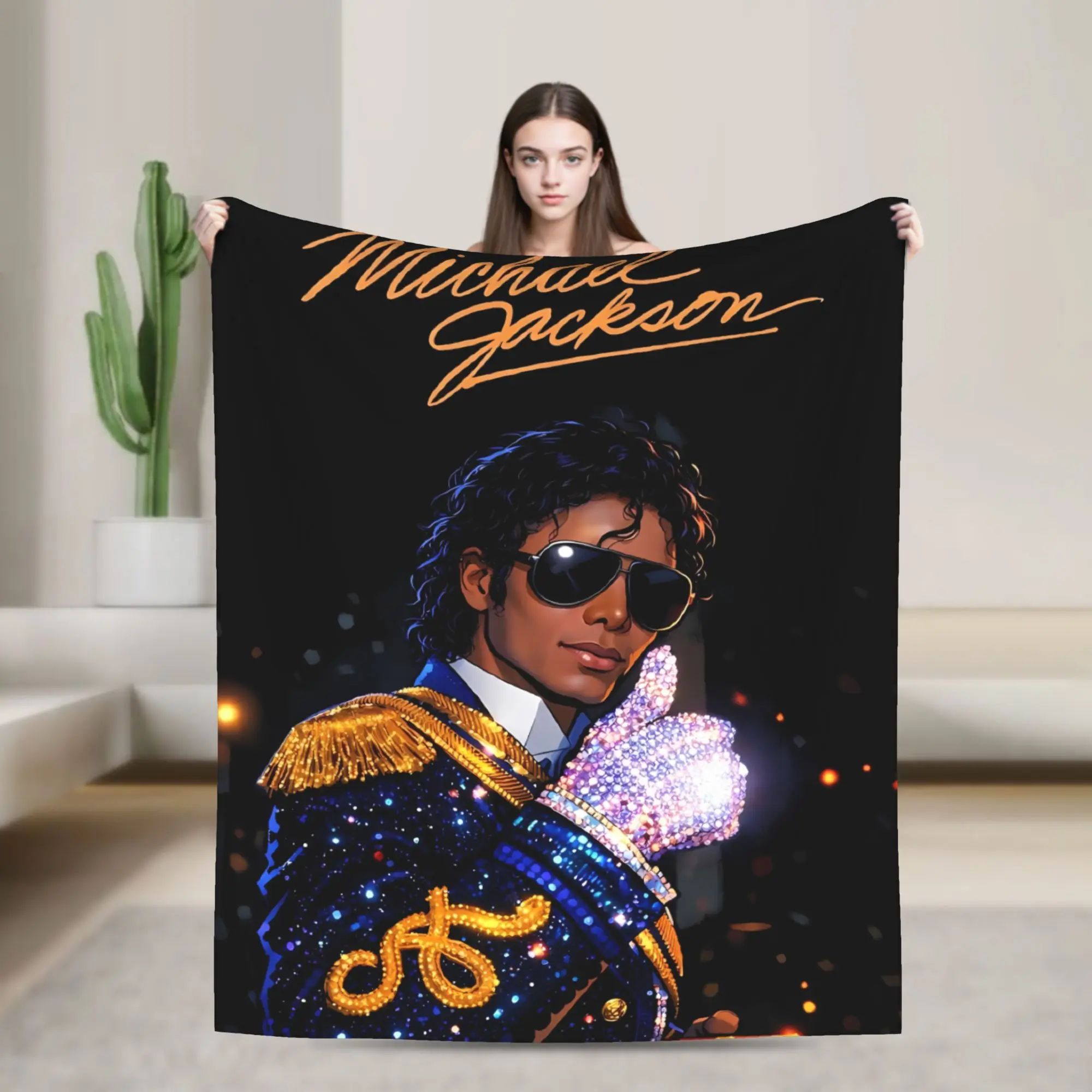 Michael Jackson Blanket  Soft Warm Graphic Plush Throw Blanket For Bedroom Travel Flannel Bedspread Bed Cover