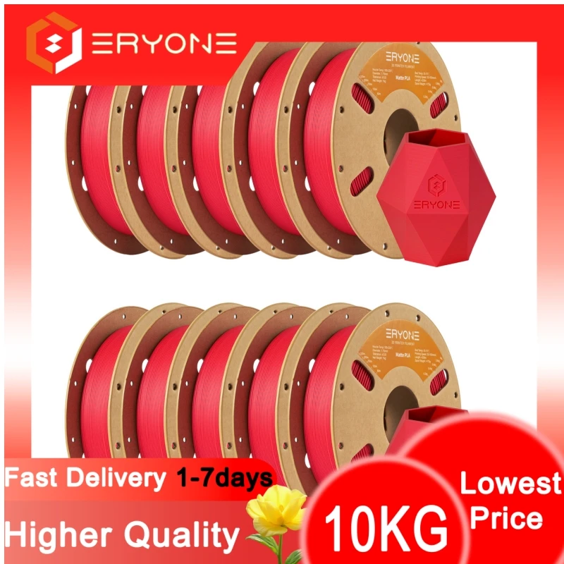 

ERYONE 1/3/5/10KG New Matte PLA Filament Spool 1.75mm High Quality For 3D Printer New Arrival Overseas warehouse
