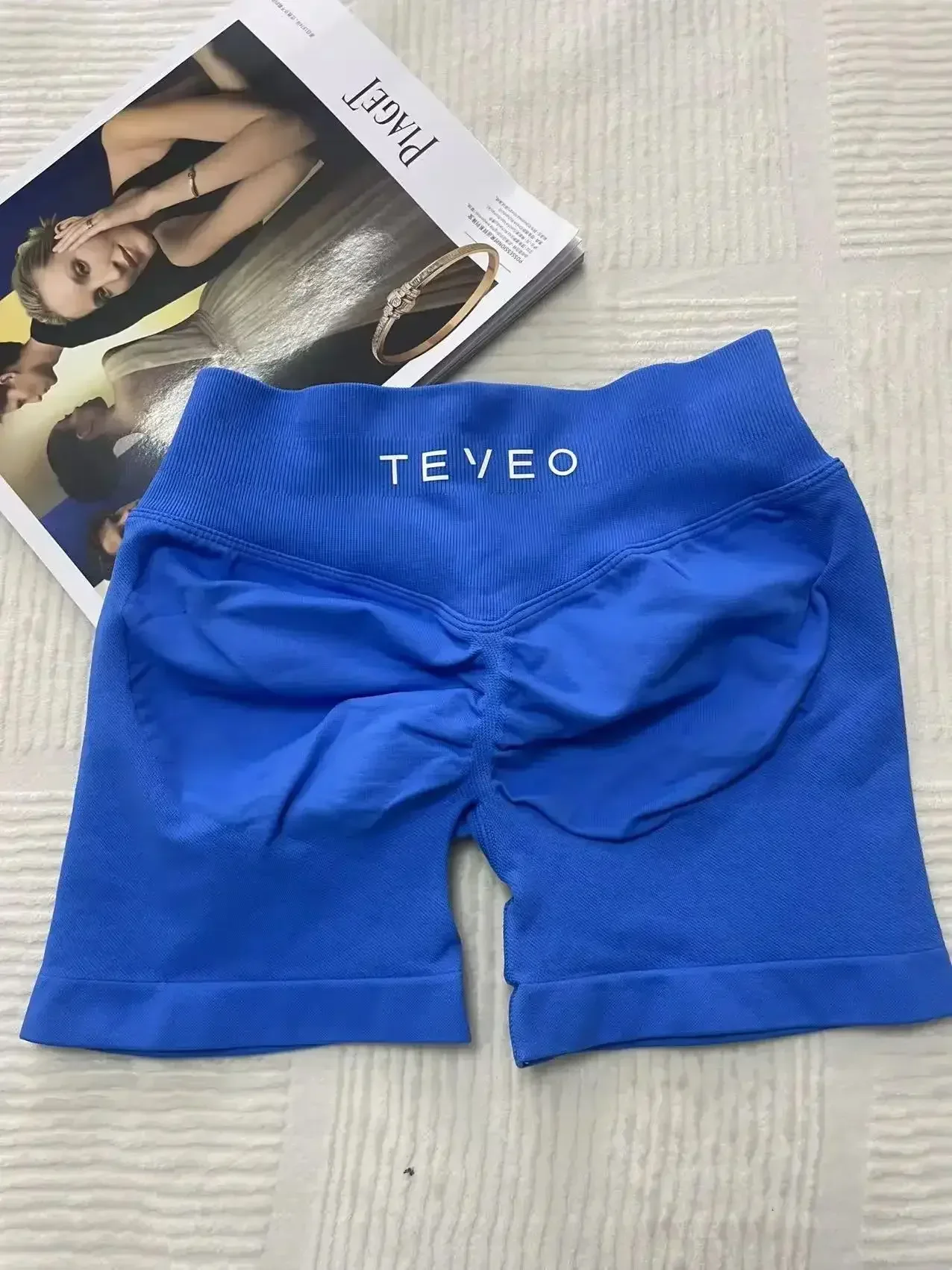 TEVEO قصيرة دي اليوغا فام قابلة للتمديد تنفس Pêche Hanche Hanche اللياقة البدنية قصيرة دي كورس Hanche هوت تمتد Maces De Sueur