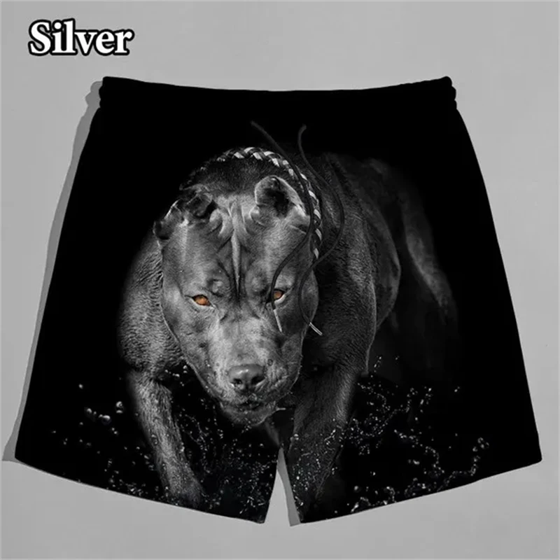 Hond 3d Print Cool Strand Shorts Broek Pet American Bully Heren Dames Street Shorts Zomer Digitaal Hombre Ropa Zwembroek