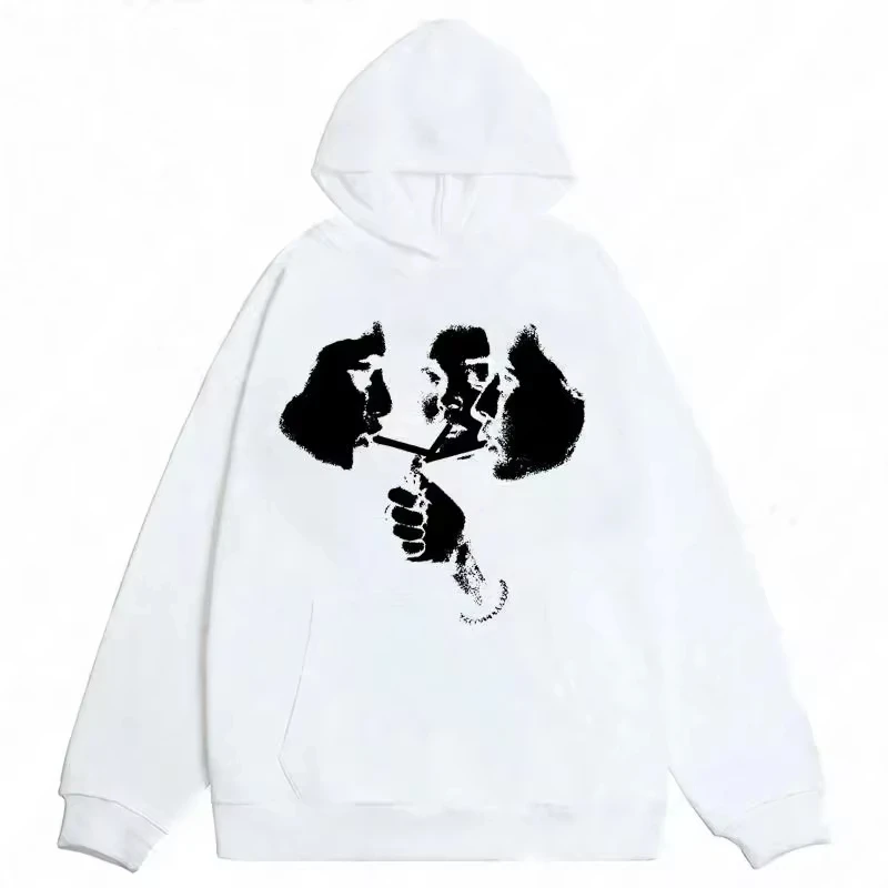 Neuer Trend: 2000er Jahre Herrenmode, Harajuku Gothic-Muster, Sport-Hoodie, Retro-Punk, Hip-Hop, lässige Streetwear – Detail 9