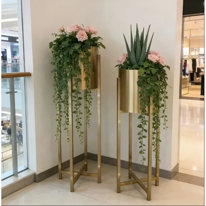 Giant Flower Display Stand Outdoor Classic Eco Friendly Stainless Steel Home Garden Decoration Durable Metal Plant Holder for