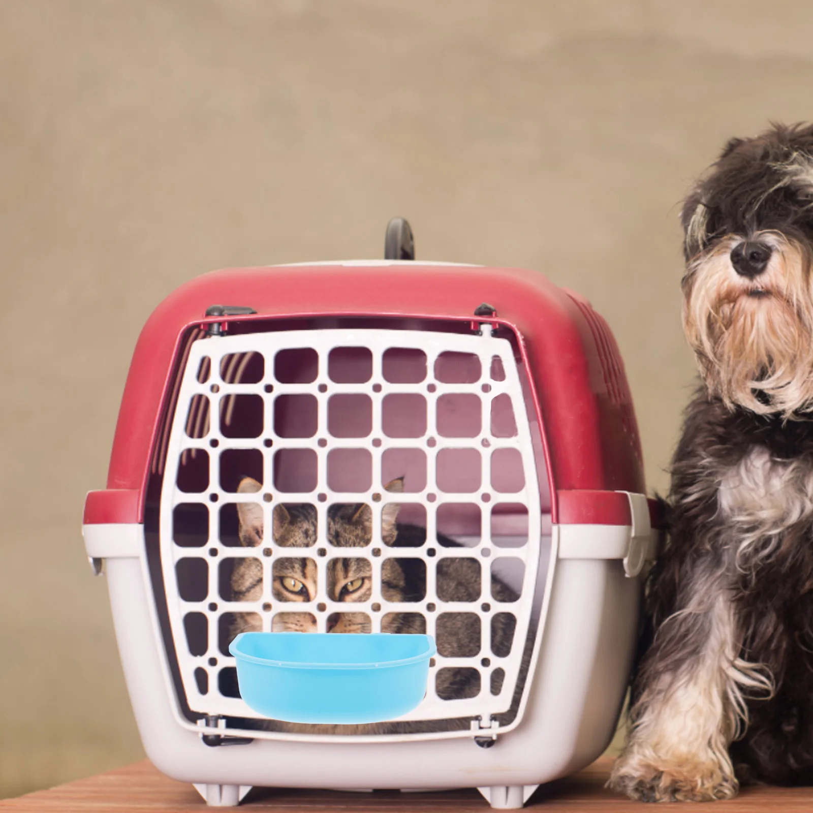 

Plastic Hanging Pet Cat Dog Bowl Feeder Easy Install Food Water Bowl Puppy Feeder Pet Food Container