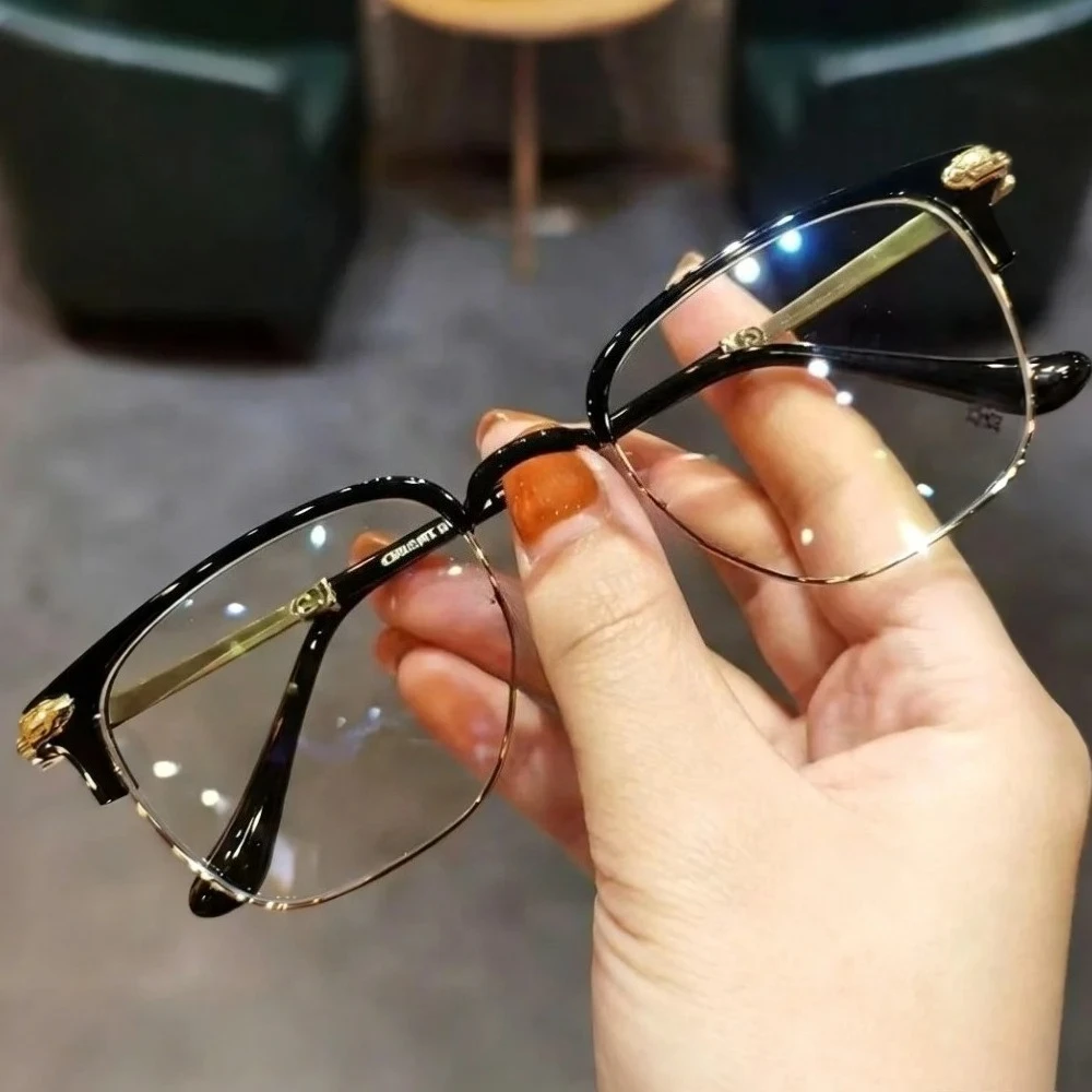 Stilvolle Anti-Blaulicht-Lesebrille, Unisex, hochauflösende, weitsichtige Brille, quadratisch, plus Dioptrien, Computerbrille