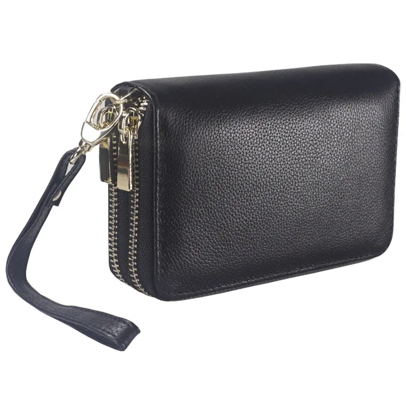 

Genuine Leather Car Key Wallets Fashion Key Holder Credit Card Housekeeper Keys Organizer Keychain Case Bag Key Pouch