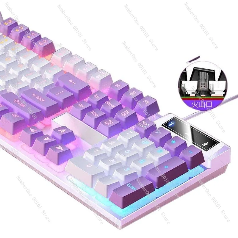 Keyboard and Mouse Set, Silent Computer Games, Office Equipment, Comfortable Hand-feel, Gaming Peripherals for Smooth Use
