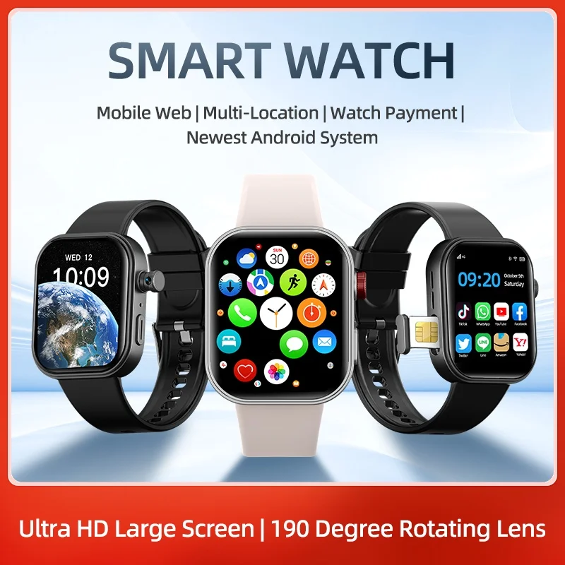 

S11 MAX 5G Smartwatch 2.29inch Amoled Android Smart Watch Wrist Phone Heart Rate 190° Rotary Camera GPS Position Game Watch Men