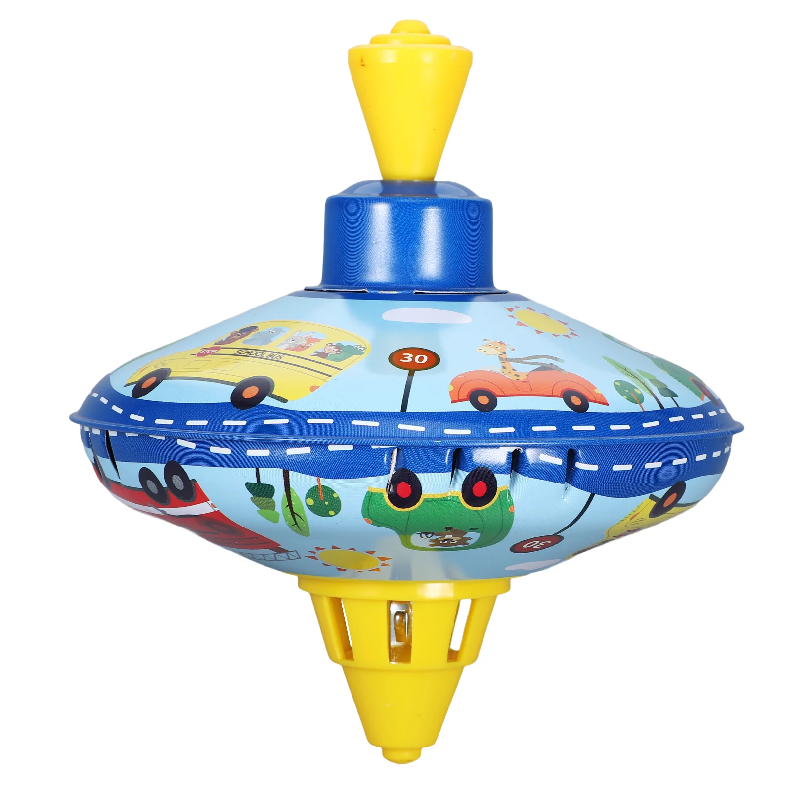 

Classic Tin Spinning Funny Spinny Blue Iron Sheet Child Rotating